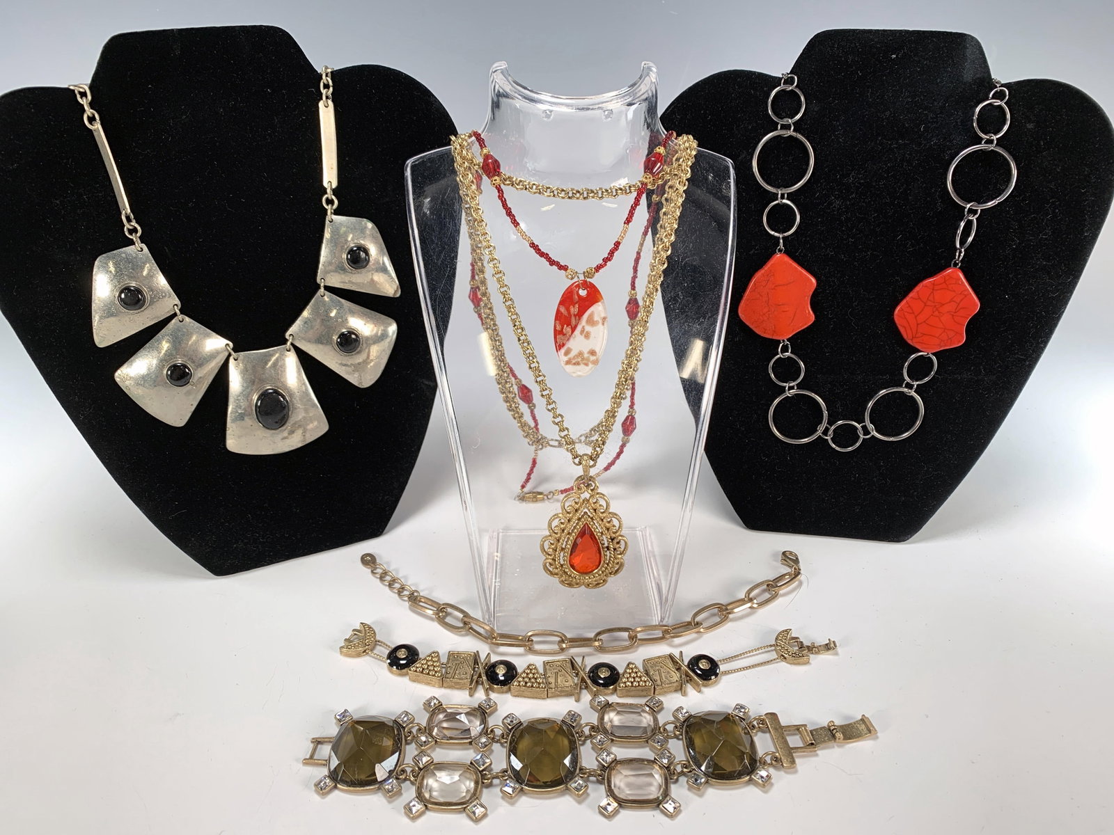 LOT OF STATEMENT JEWELRY