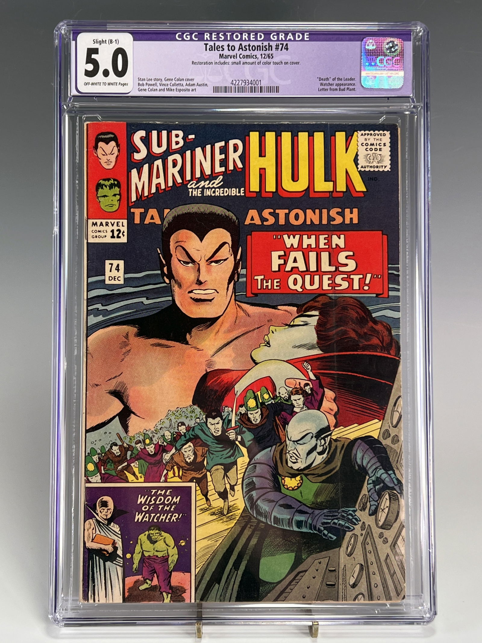 TALES TO ASTONISH 75 CGC 5.0 (MARVEL) (1 of 4)