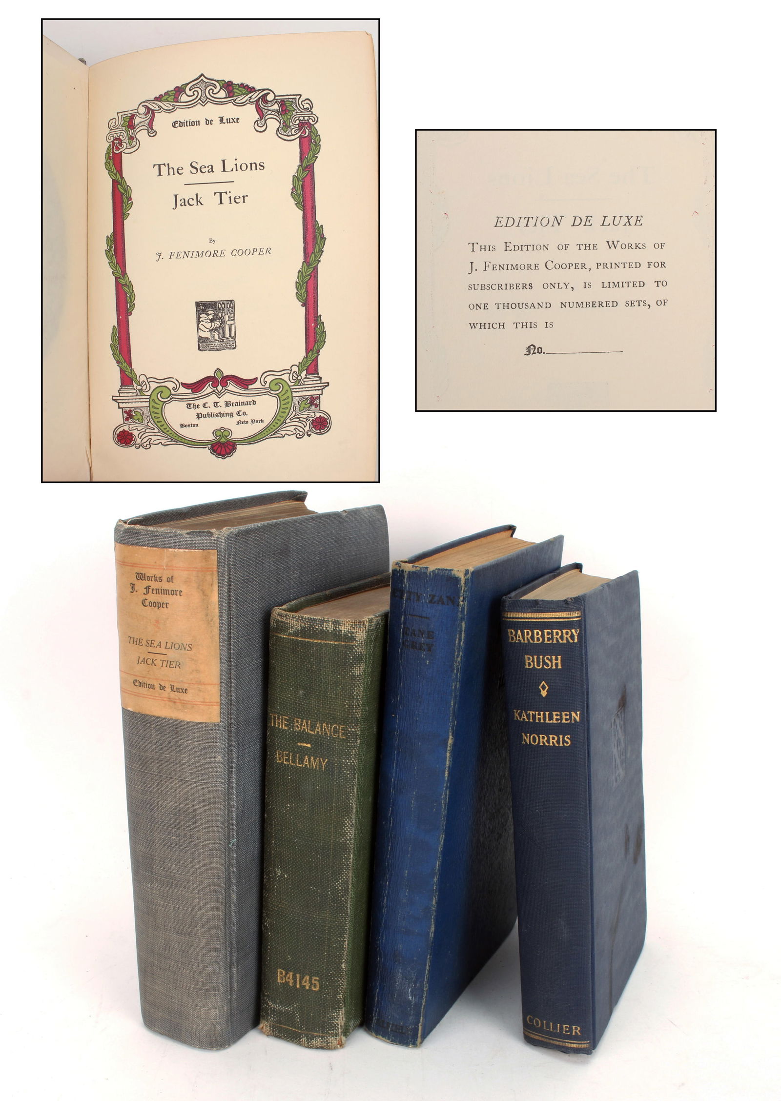 4 ADVENTURE NOVELS COOPER, BELLAMY, GREY (1 of 9)