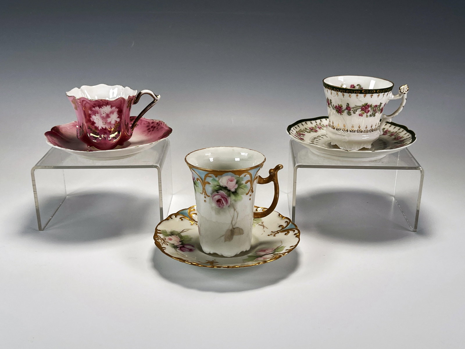 VINTAGE TEA AND DEMITASSE CUPS