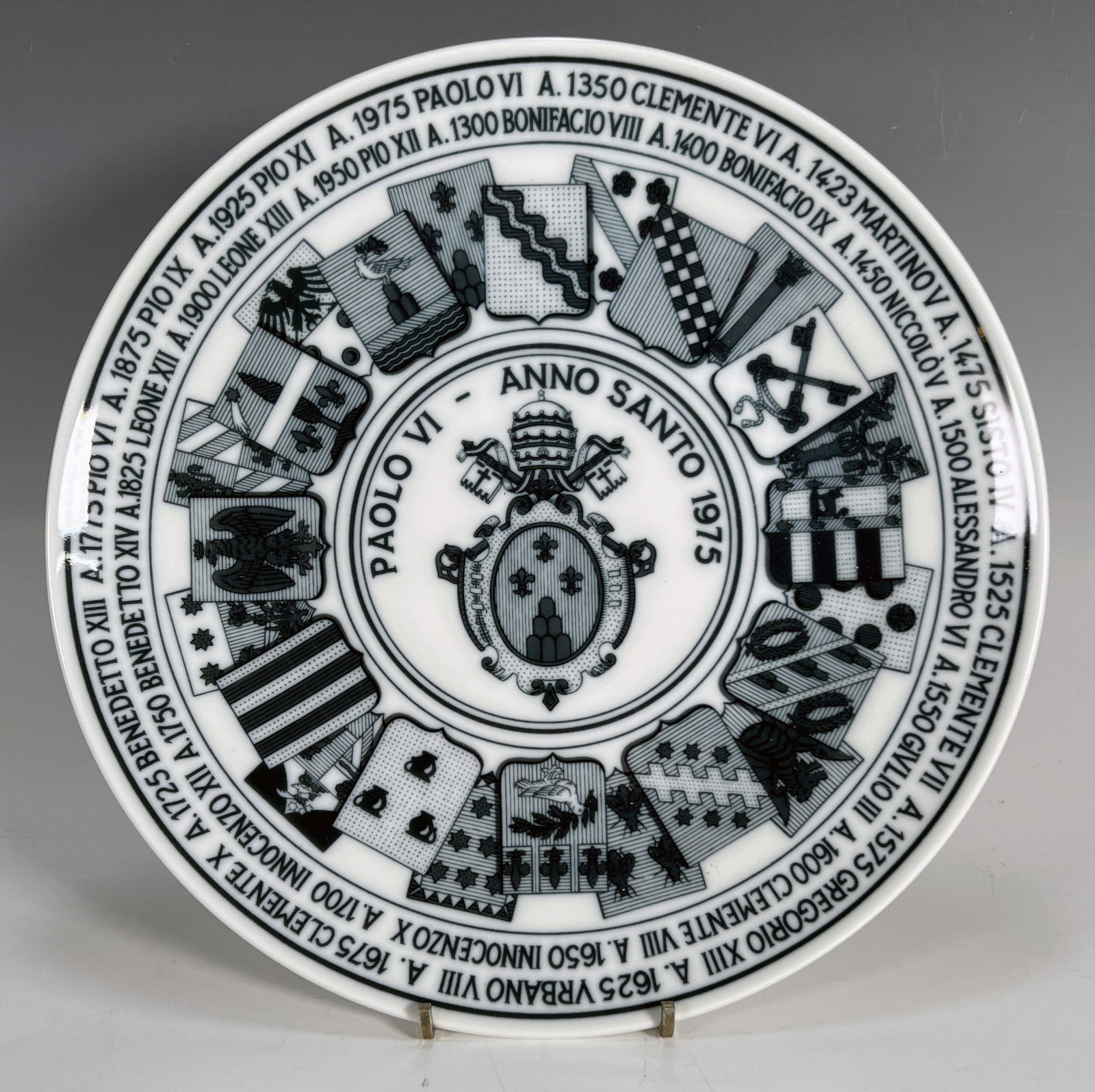 GINORI 1975 COMMEMORATIVE PLATE POPE PAUL VI HOLY YEAR (1 of 3)