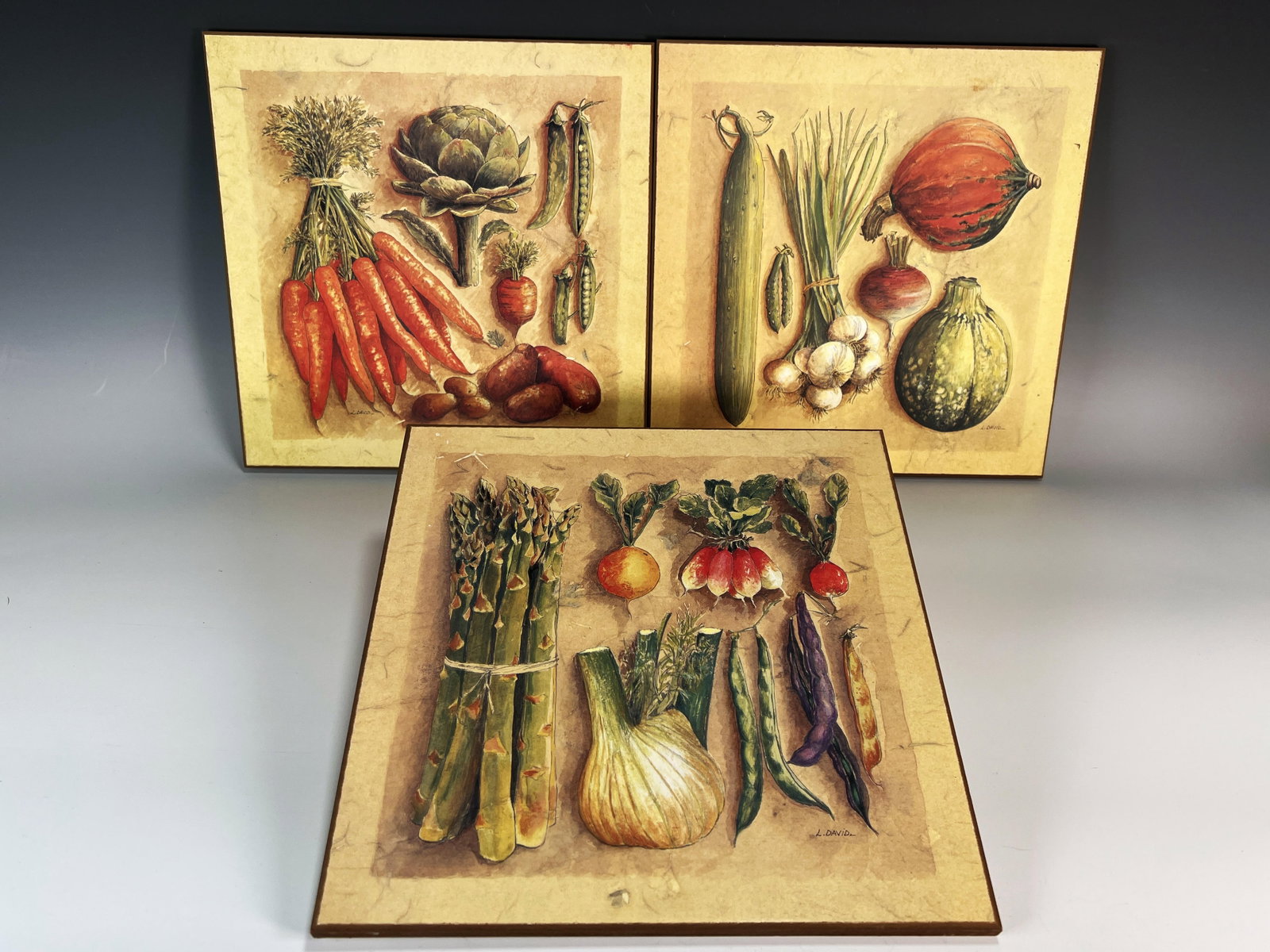 L. DAVID FRUIT & VEGETABLE WALL PLAQUES