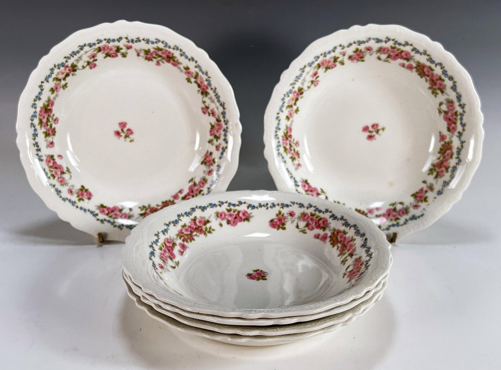 6 JOHNSON BROS BORDEAUX ROSE BOWLS