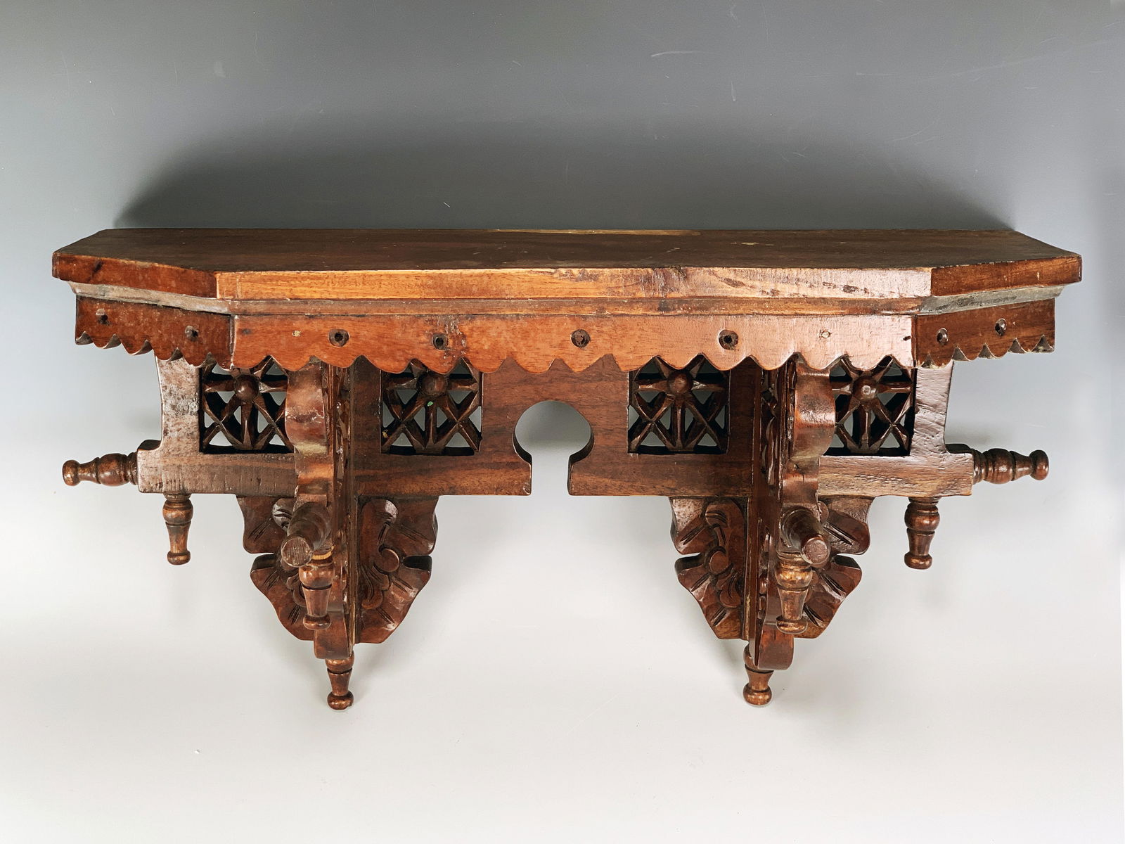 CARVED VICTORIAN EASTLAKE CLOCK SHELF (1 of 7)