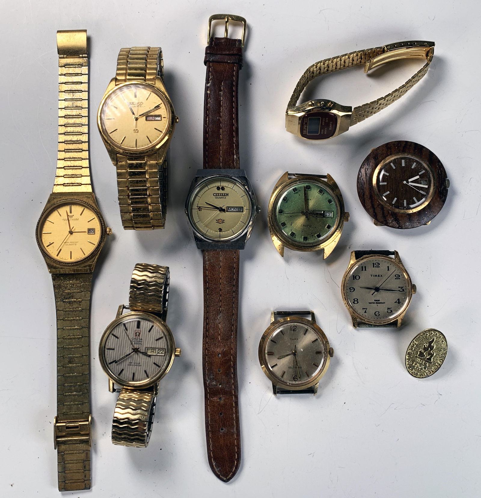 LOT OF WATCHES WALTHAM, SEIKO, OMEGA