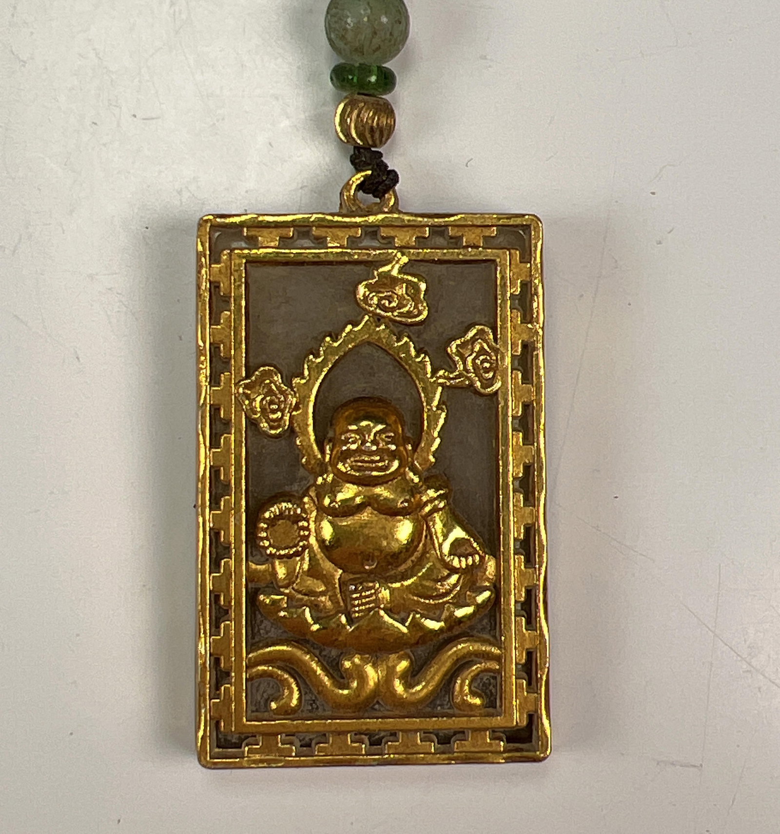 BUDDHA PENDANT WITH JADE BEAD (1 of 2)