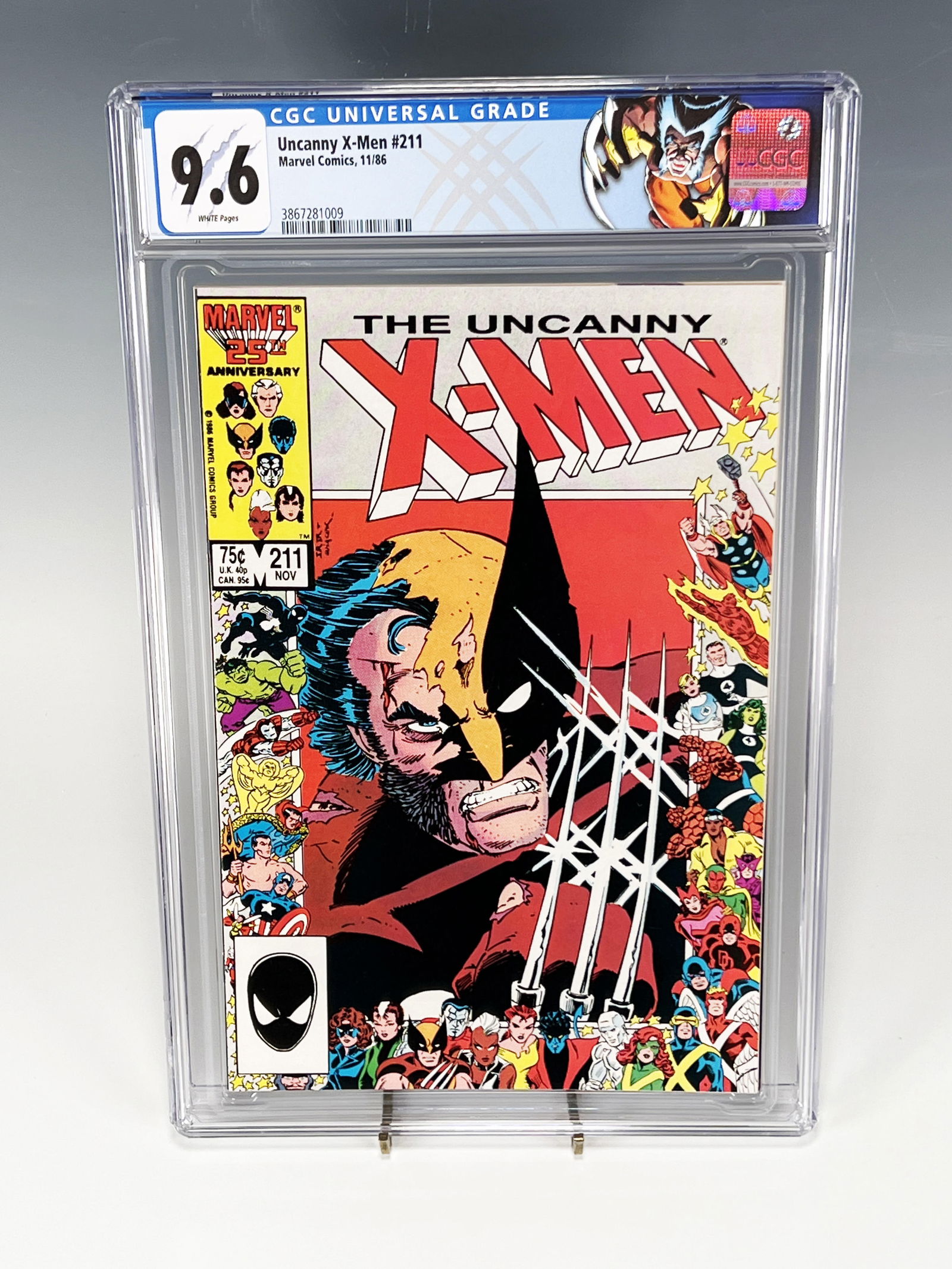 UNCANNY X-MEN #211 1986 CGC 9.6 GRADED COMIC (1 of 4)