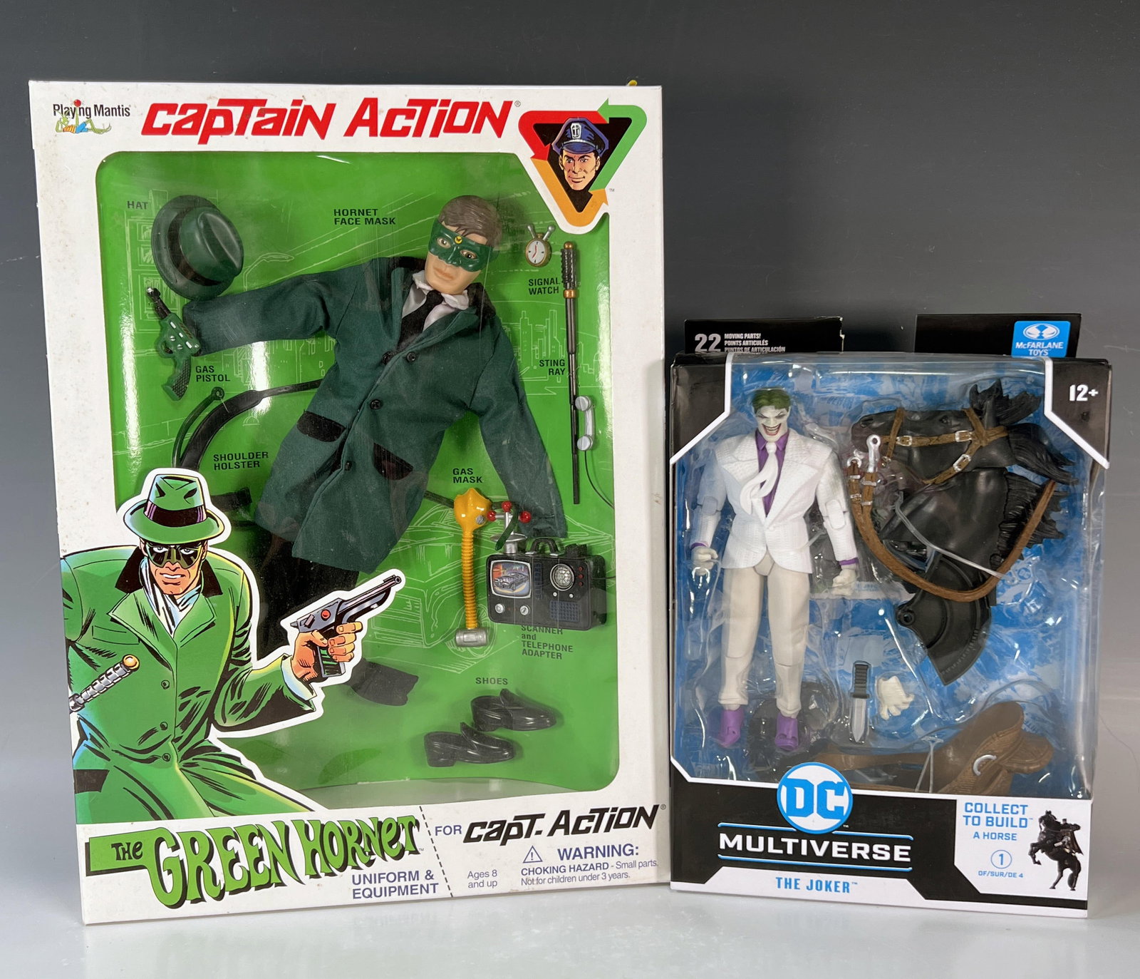 MCFARLANE DC MULTIVERSE JOKER AND PLAYING MANTIS GREEN HORNET