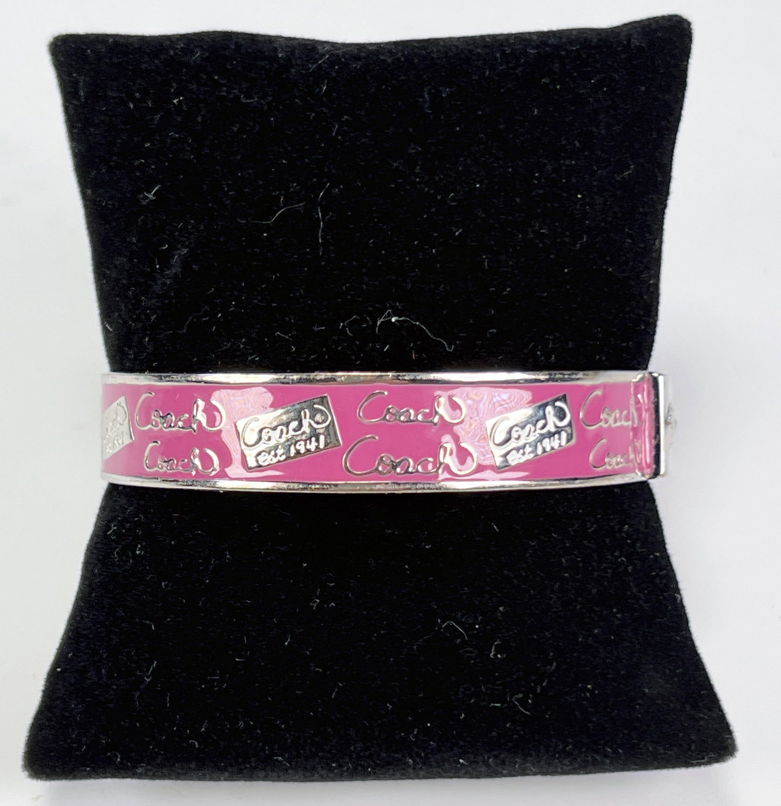 COACH ENAMEL POPPY BRACELET BANGLE