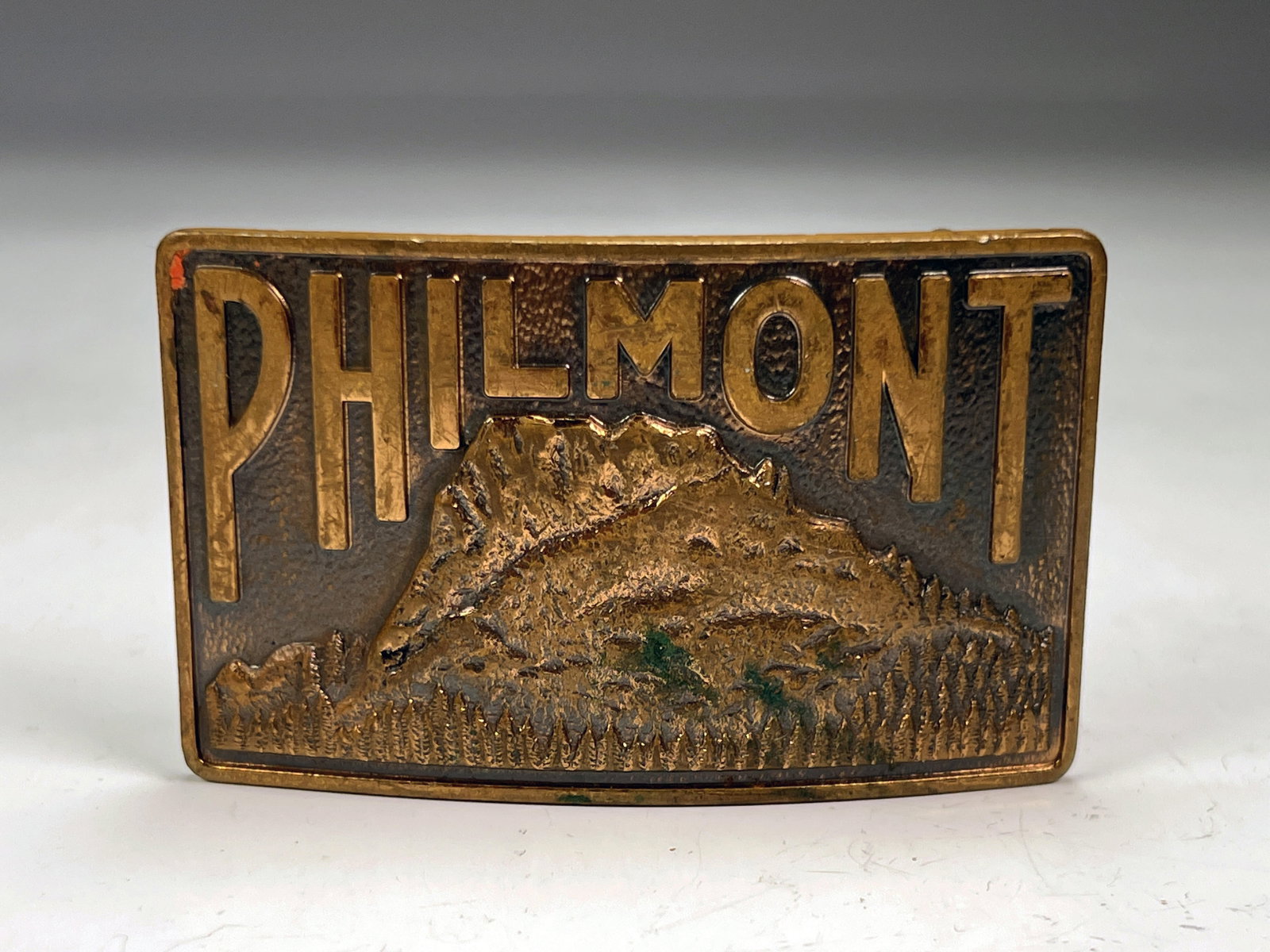 VINTAGE PHILMONT BRASS BELT BUCKLE