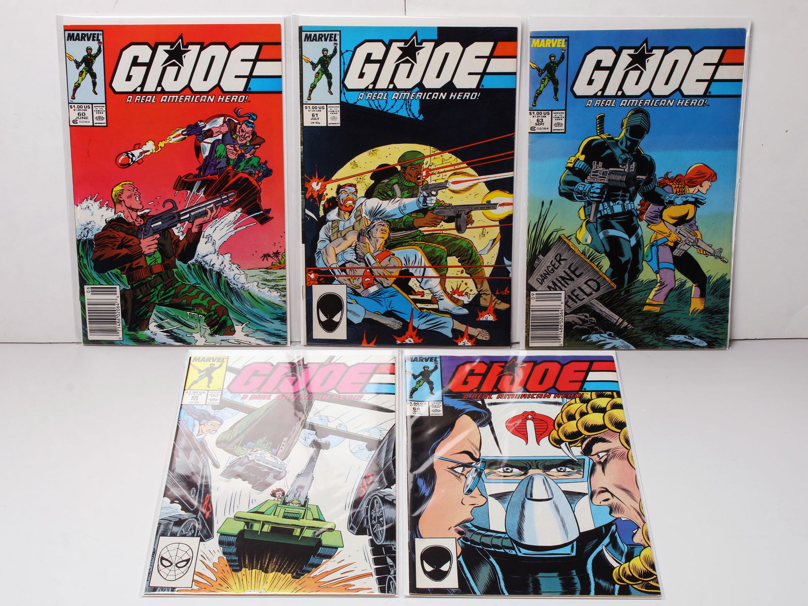 GI JOE #60, 61, 63, 64, 68 (MARVEL, 1987) (1 of 4)