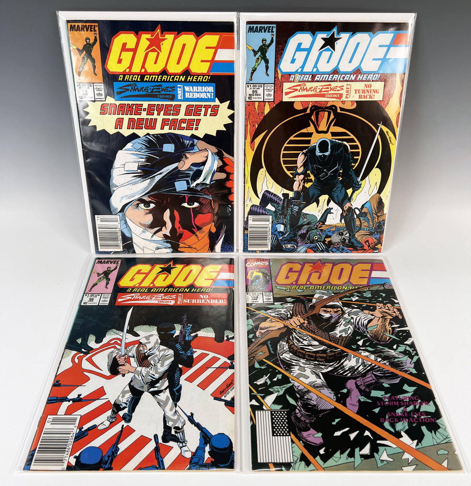 GI JOE 94-96 (SNAKE EYE'S TRILOGY) & 103