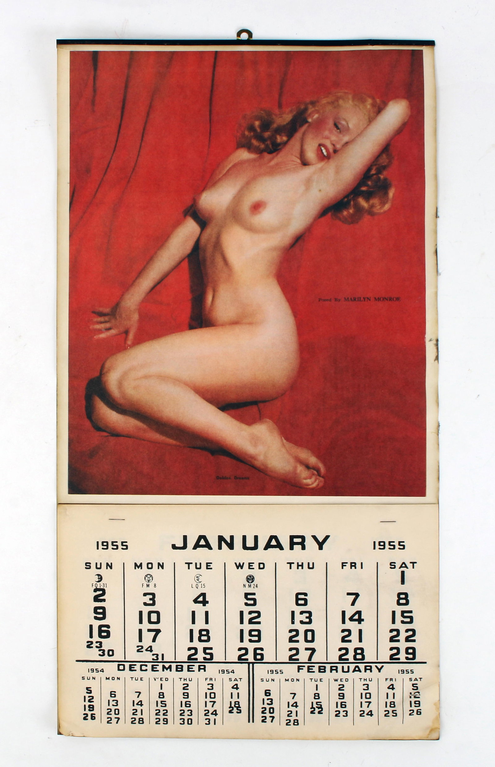 1955 MARILYN MONROE PLAYBOY CALENDAR REPRO