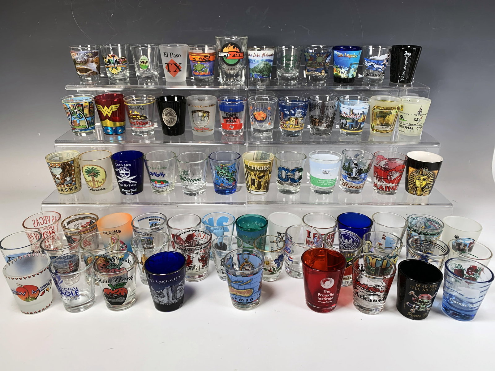 LOT OF TRAVEL COLLECTIBLE SHOT GLASSES
