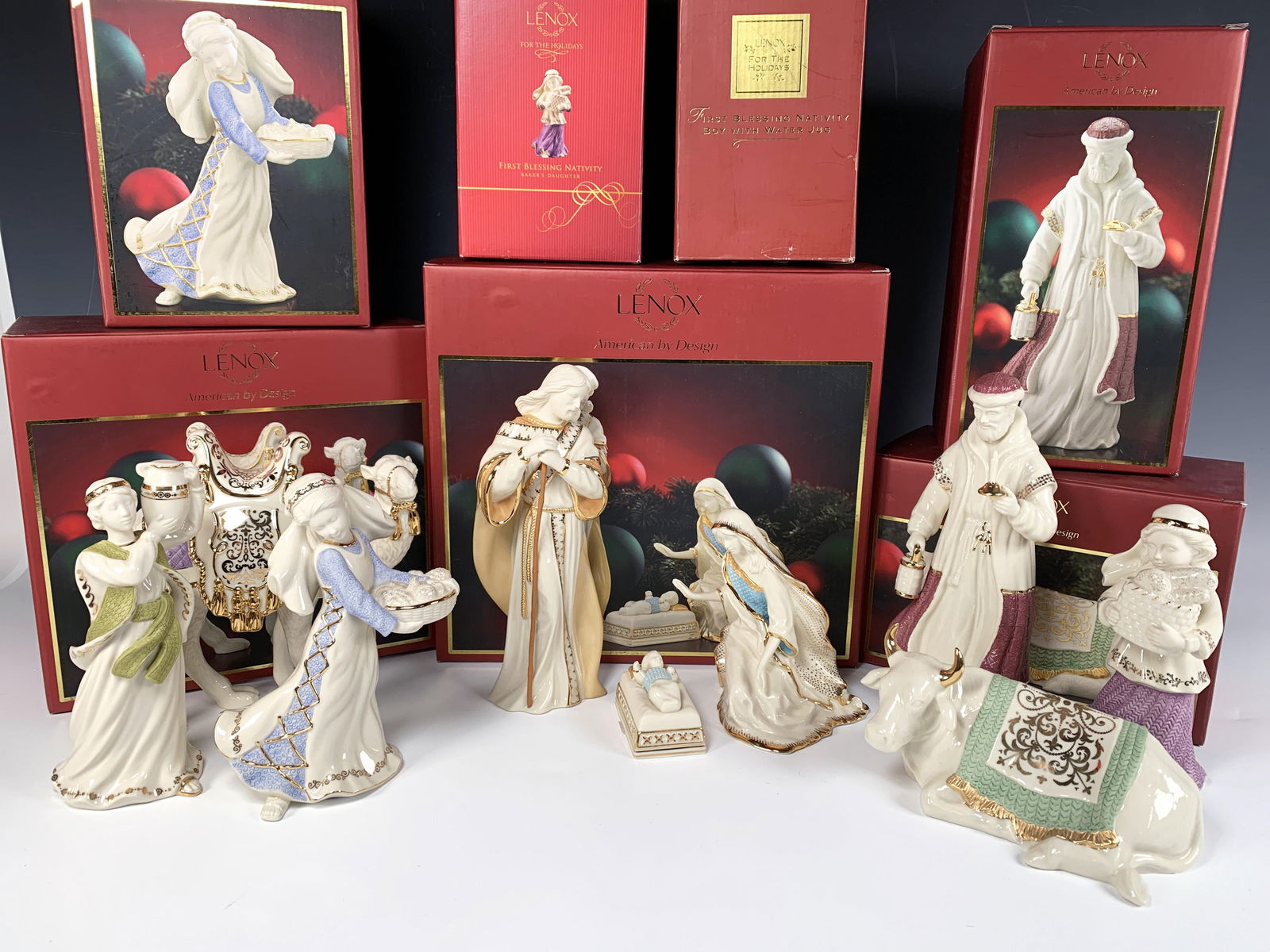 LENOX FIRST BLESSINGS NATIVITY PIECES IN ORIGINAL BOXES SOME RETIRED (1 of 7)