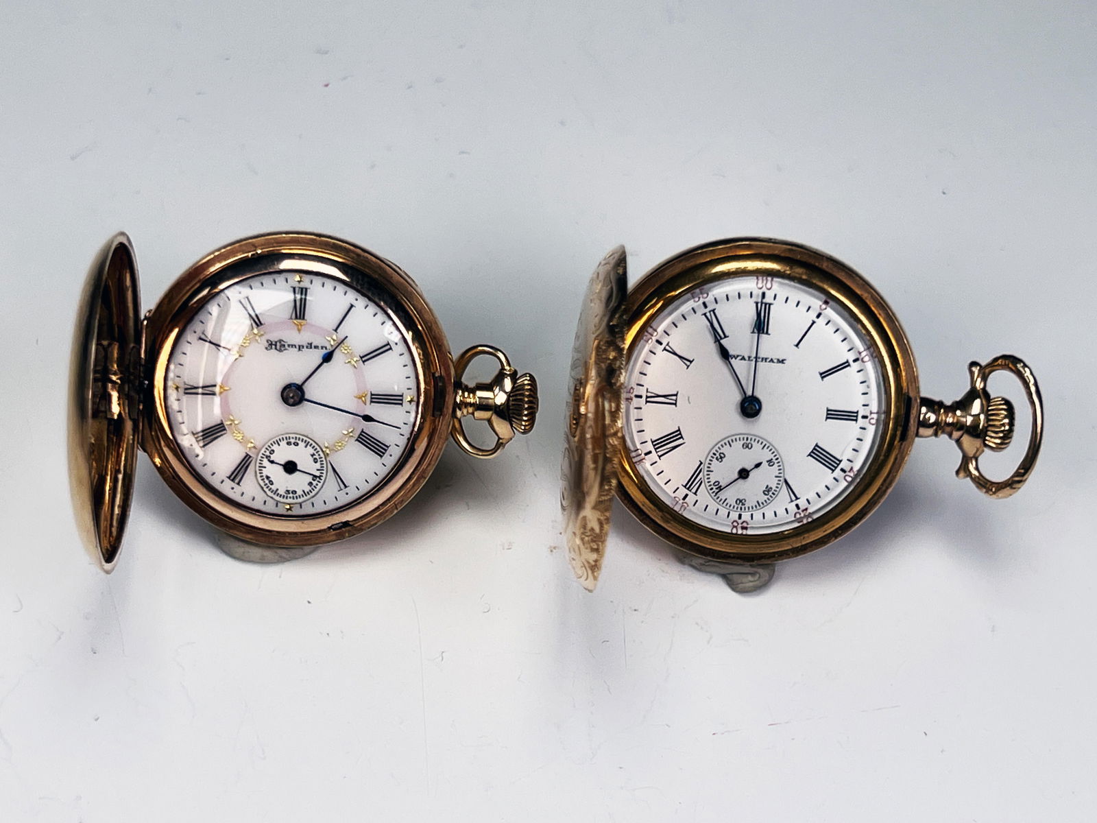 WALTHAM & HAMPDEN POCKET WATCHES (1 of 10)