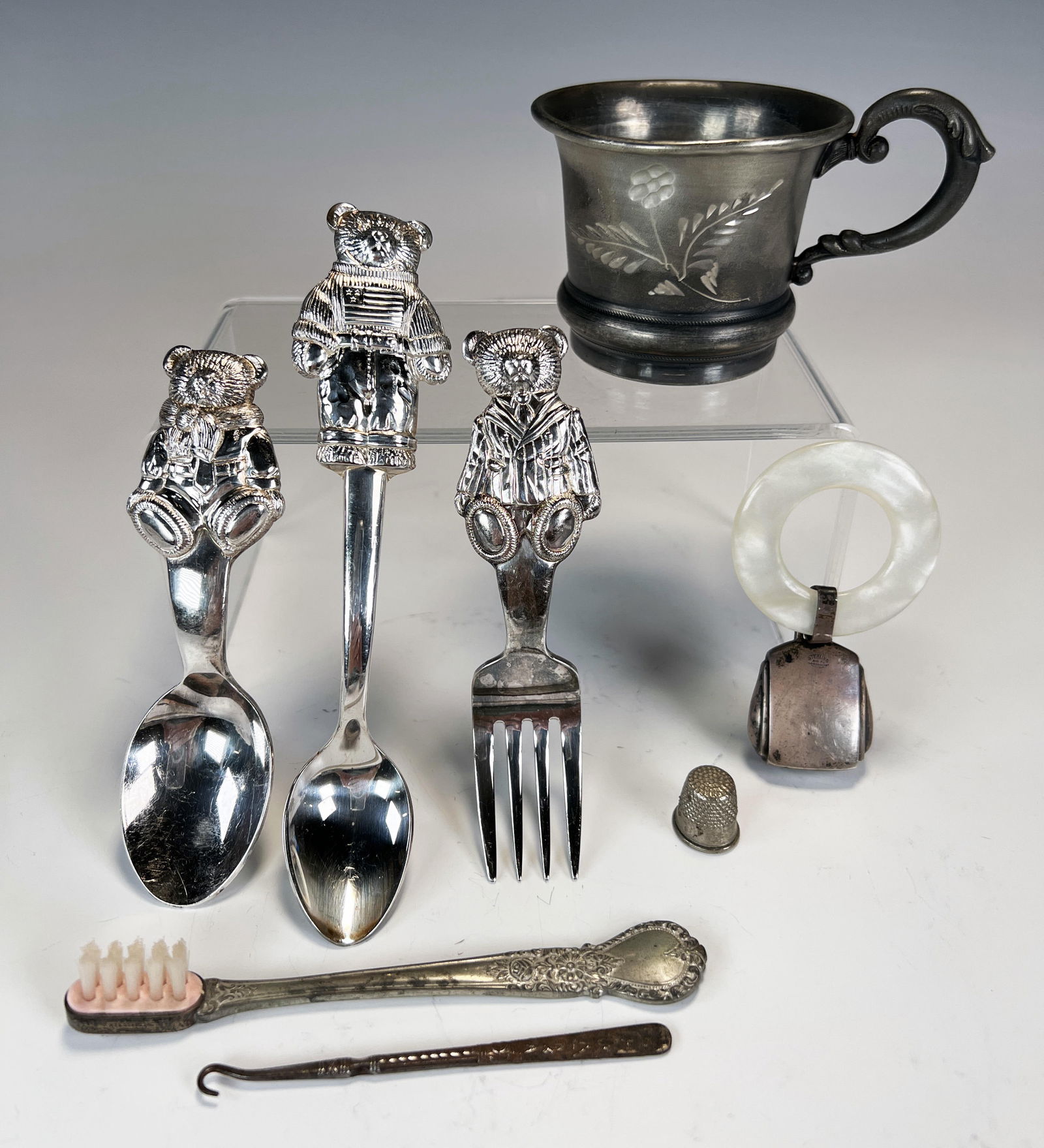 RALPH LAUREN POLO BEAR SILVERPLATE BABY & VINTAGE BABY ITEMS (1 of 4)