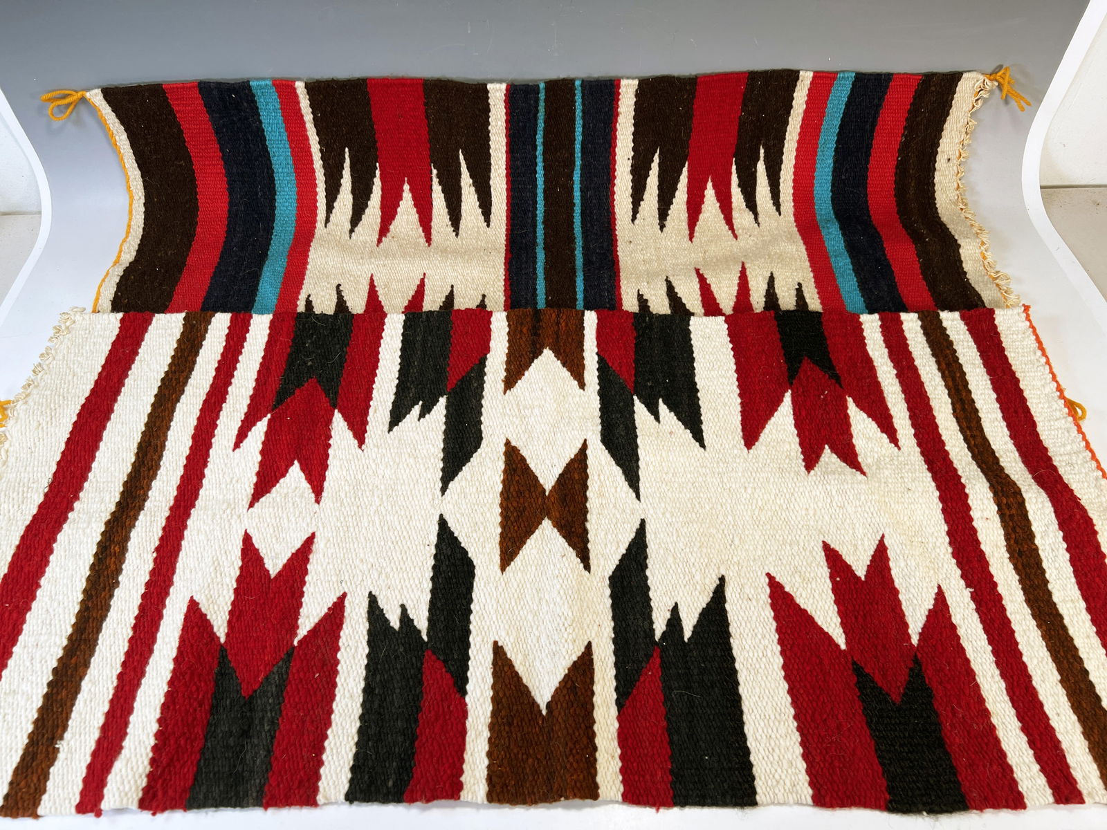 TWO NATIVE AMERICAN STYLE WOVEN TEXTILES (1 of 2)