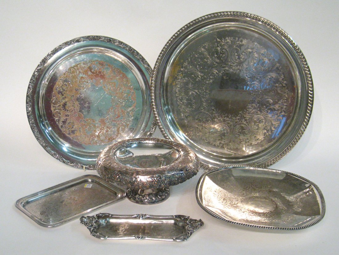Assorted Silver Plate: As seen, six pieces. Shipping: We are unable to ship this item. Please contact our local UPS Store, store1152@theupsstore.com, or the Packaging Store, hello@packandshipnow.com, for a quote. Please be 
