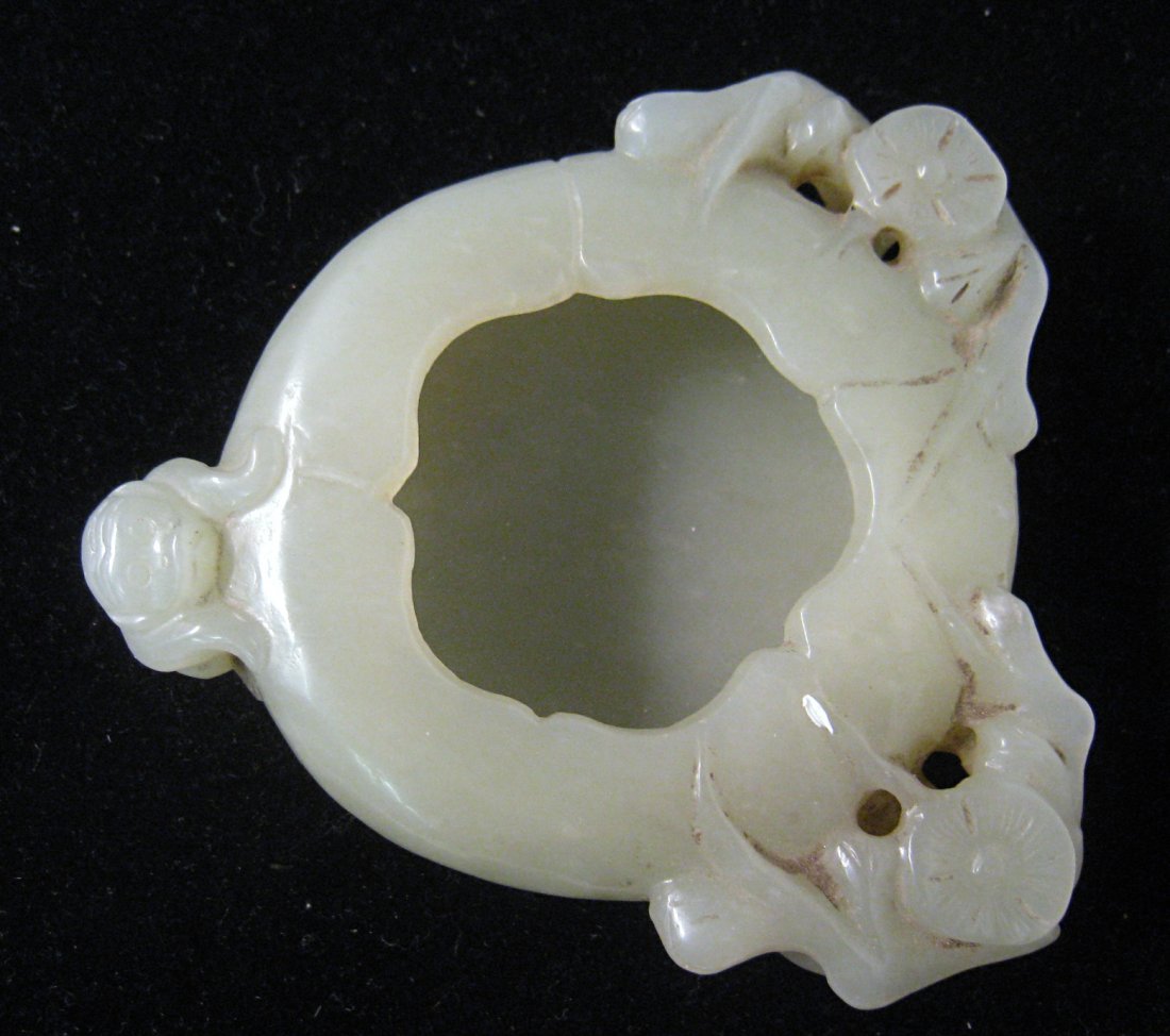 Chinese Jade Brush Washer: About 3 1/4" Shipping: We are able to pack and ship this item to an address in the United States for $25.00 via USPS Priority Mail. Tracking information will be sent to your email address. Each additi