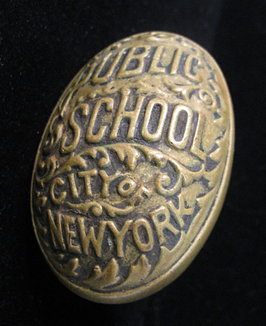 "Public School" Knob: This MUST be a rare doorknob for doorknob collectors.- opening the door of some Public School. 3" Shipping: We are able to pack and ship this item to an address in the United States for $25.00 via USP