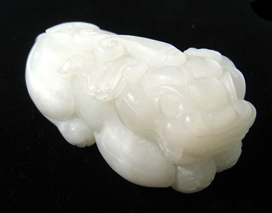Chinese Jade Foo Dog: About 3" long. Shipping: We are able to pack and ship this item to an address in the United States for $25.00 via USPS Priority Mail. Tracking information will be sent to your email address. Each addi