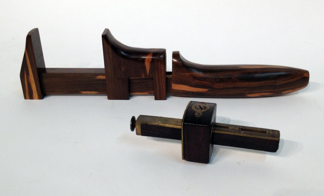 Olivewood Wrench & Measuer: 17" Shipping: We are able to pack and ship this item to an address in the United States for $50.00 via USPS Priority Mail or via FedEx Ground/Home Delivery. Tracking information will be sent to your e