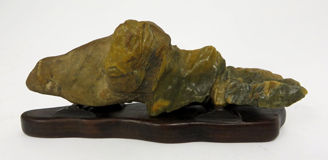 Chinese Soapstone Brush Holder: Soapstone brush holder. Stone 122 grams. 5" wide. Shipping: We are able to pack and ship this item to an address in the United States for $25.00 via USPS Priority Mail. Tracking information will be se