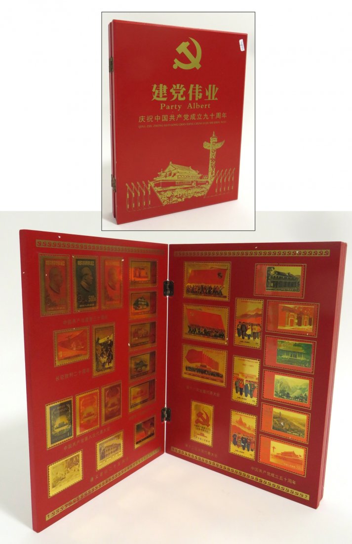 Collection Gold Foil "Stamps" In Book: Four pages of these commemorative items, 7 3/4" X 10 1/2" Shipping: We are able to pack and ship this item to an address in the United States for $30.00 via USPS Priority Mail. Tracking information wi
