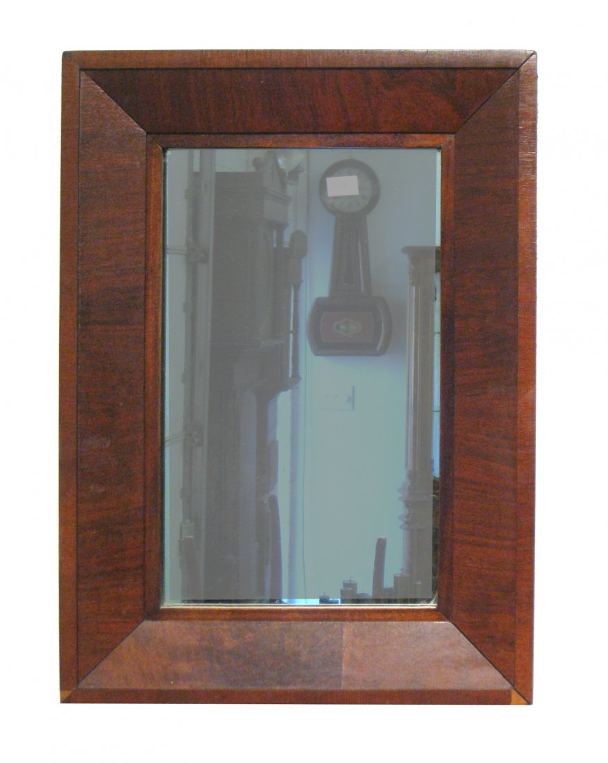 Antique Mirror: A bevel molded 19th century looking glass, 24" X 17". Shipping: We are unable to ship this item. Please contact our local UPS Store, store1152@theupsstore.com, or the Packaging Store, hello@packandshi
