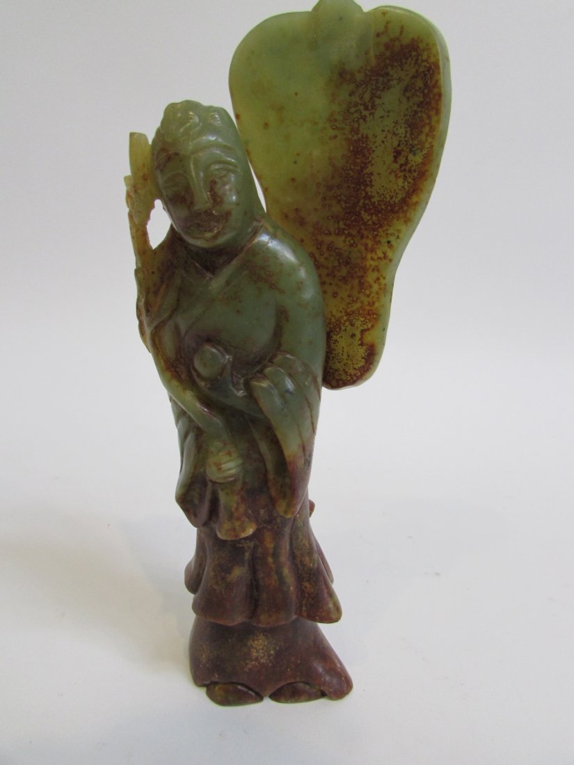 Chinese Soapstone Female Figure: 8 1/2" in height. Shipping: We are able to pack and ship this item to an address in the United States for $40.00 via USPS Priority Mail or via FedEx Ground/Home Delivery. Tracking information will be 