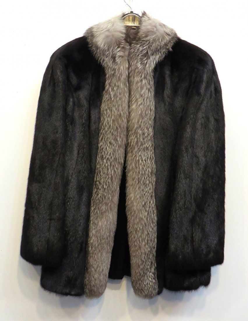 Mink Jacket & Fox Collar: Shoulders 16" wide, sleeves 26" long, jacket 31" long Shipping: We are able to pack and ship this item to an address in the United States for $50.00 via USPS Priority Mail or via FedEx Ground/Home Del