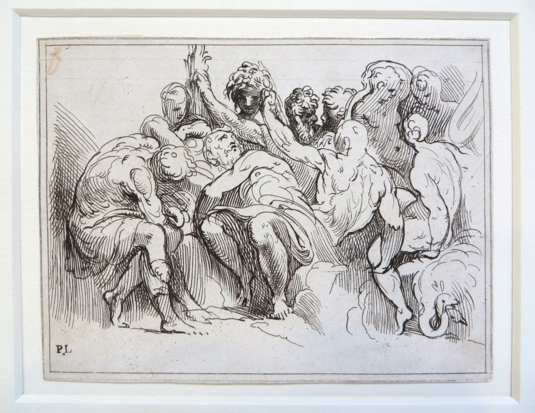 C. M. Metz (German, 1749- 1827): "Gods and Goddesses", an engraving by Conrad Martin Metz, best known for his imitations of Old Masters drawings, etc. Seven Gods, Three Goddesses; Provenance: P.Lely; Will. Gibson?; J. Barnard; B. Wes