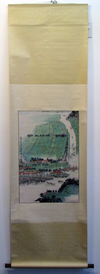 Scroll Of Town Scene With River (1 of 5)