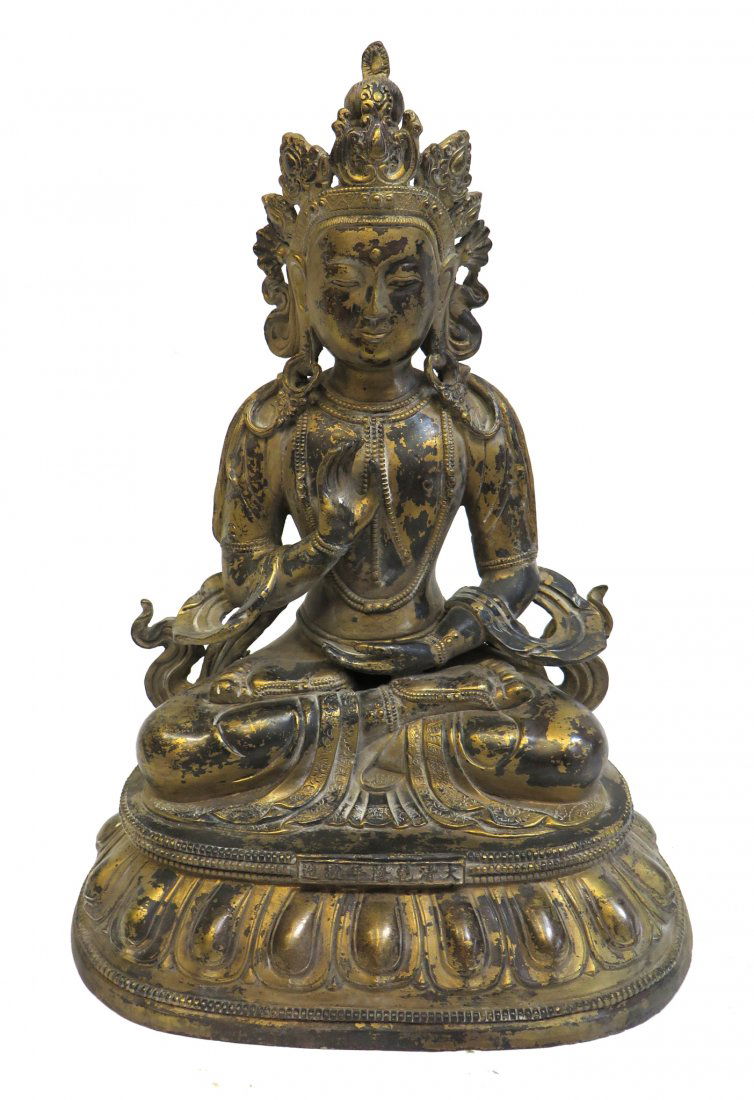 19th C. Gilt Bronze Buddha (1 of 9)