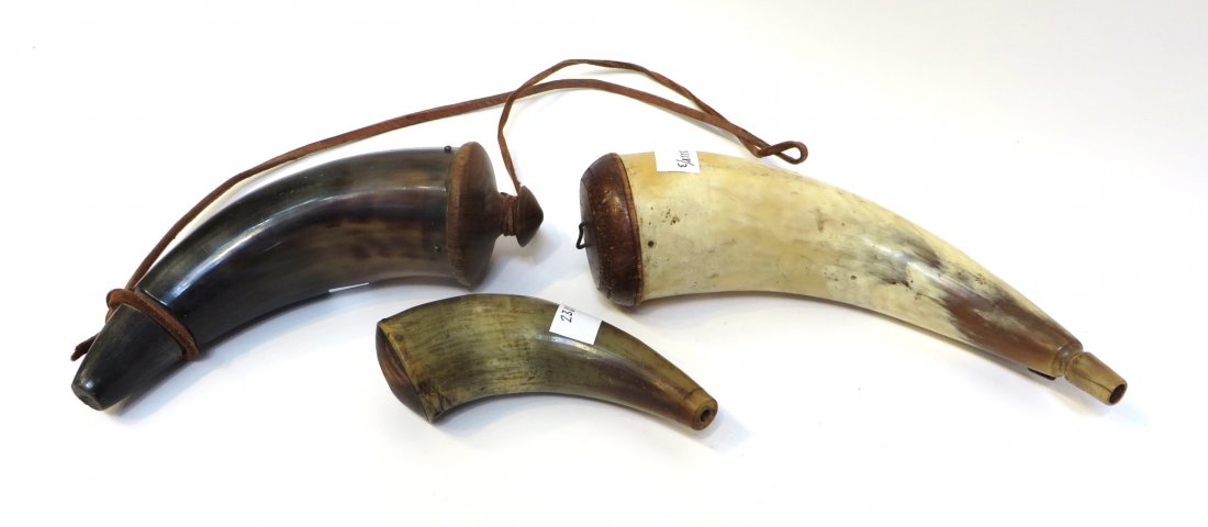 Three Antique Powder Horns (1 of 2)