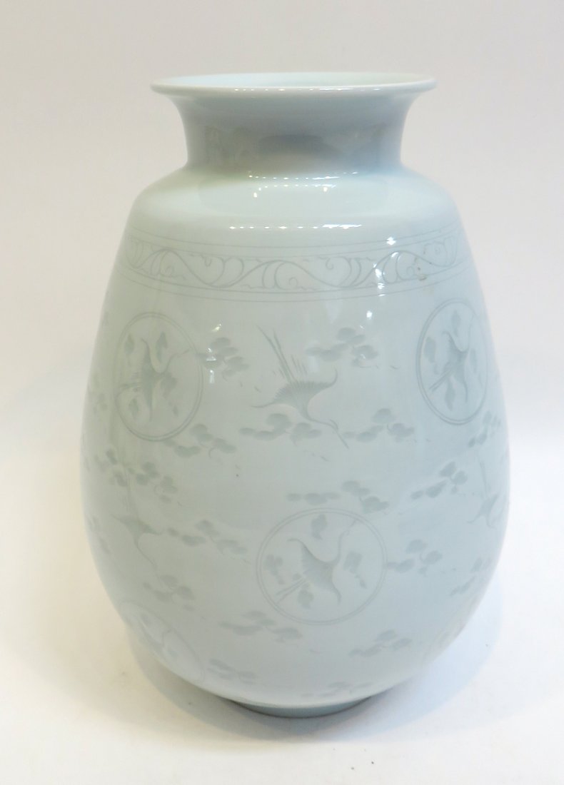 Japanese Celadon Glazed Vase (1 of 5)
