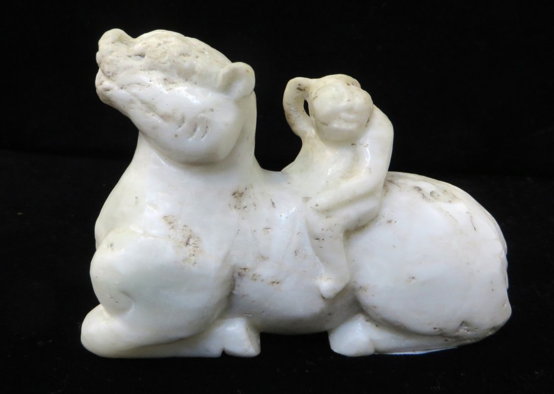 Hard Stone Shi Lion With Mounted Figure (1 of 6)