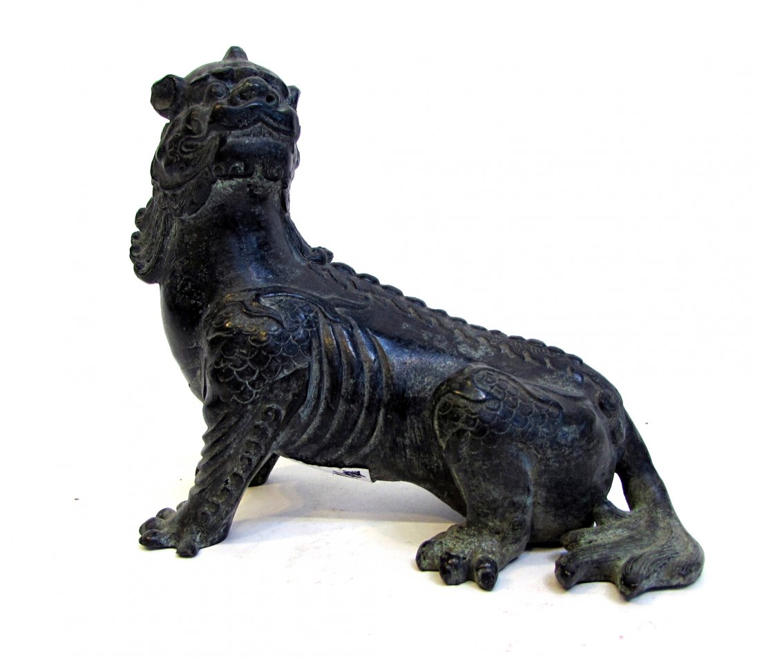 Antique Chinese Bronze Foo Dog (1 of 5)