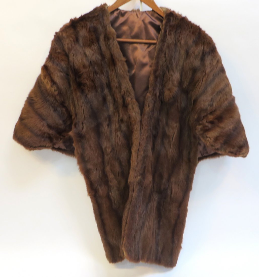 Sable Or Mink Fur Shawl: Sable Or Mink Fur Shawl: Description: Fit with pockets, interior lining, and straps. Dimensions: 65" $30 - $80 Shipping:
