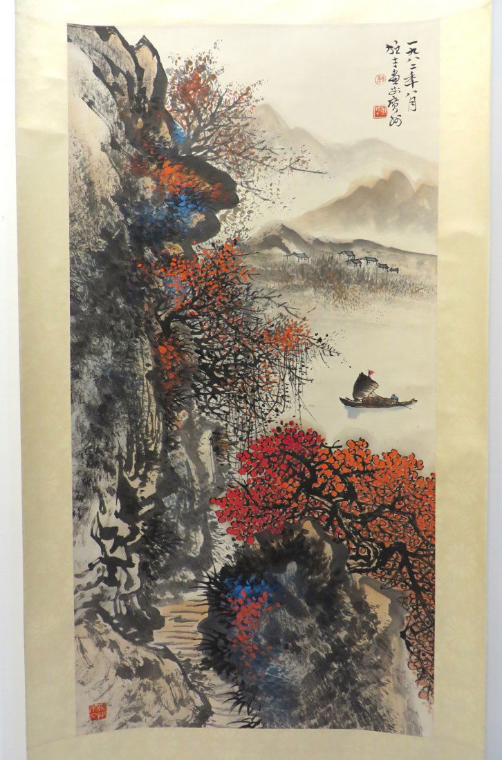 Scroll Of Mountain Lake Scene (1 of 10)