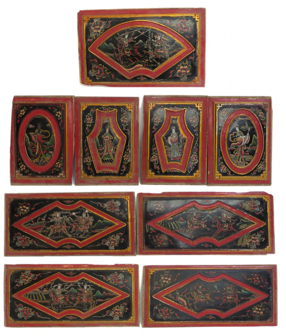 Antique Chinese Lacquer Panels (1 of 9)