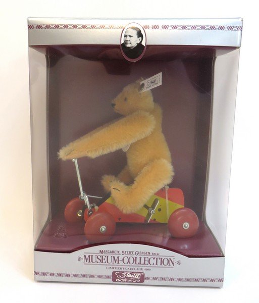 Steiff Bear Rides A Clockwork Tricycle (1 of 3)