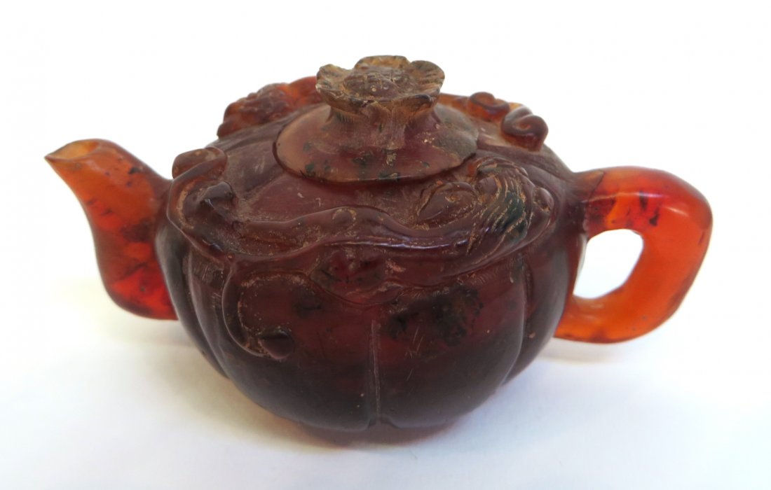 Small Amber Chinese Tea Pot (1 of 4)