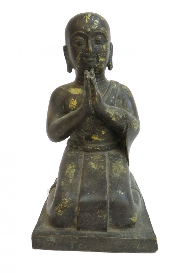 Antique Gold Gilt Bronze Buddha Casting (1 of 9)