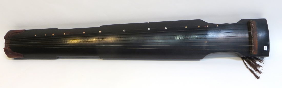 Chinese Guitar: Chinese Guitar: Description: With black lacquer base and having six strings. Dimensions: 48" $120 - $220 Shipping: