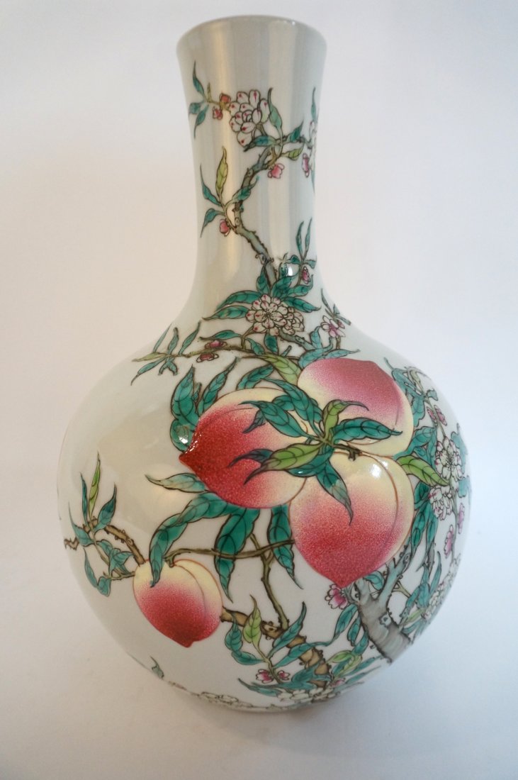 Famille Rose Peaches And Bats Vase (1 of 8)