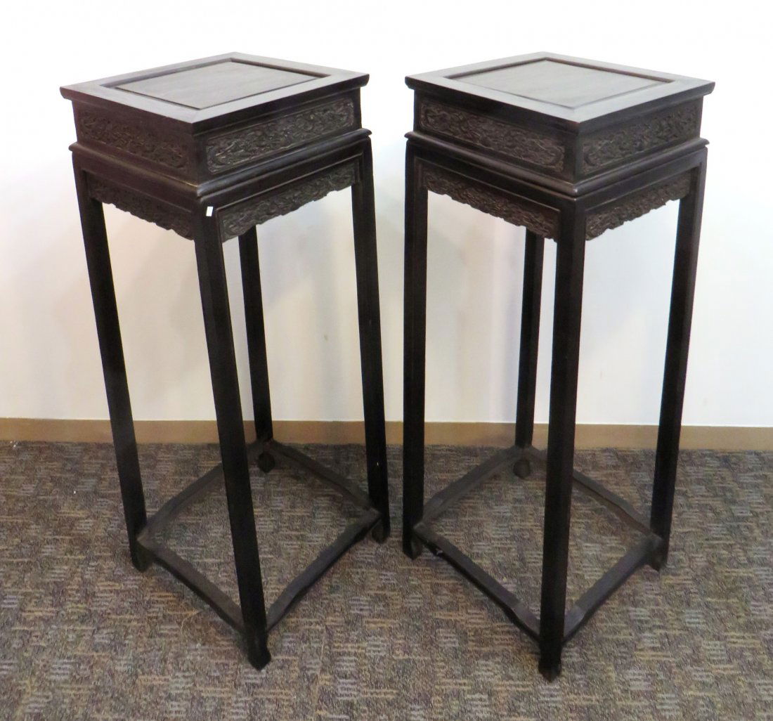 Pair Of Zitan Vase Stands (1 of 9)