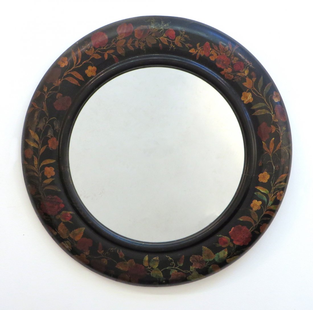 Antique Hand Painted Mirror (1 of 5)