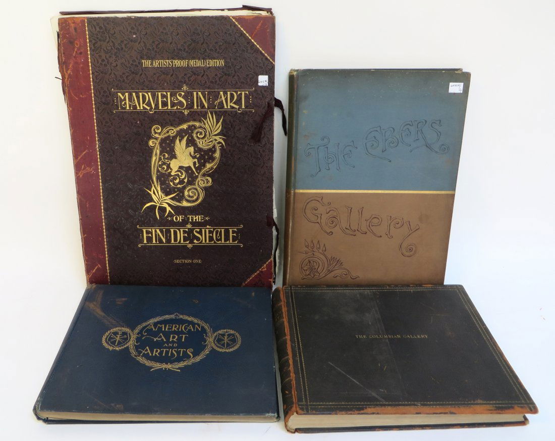 Four Antique Art Books: Four Antique Art Books: $30 - $40 Shipping: We are able to pack and ship this item to an address in the United States for $50.00 via USPS Priority Mail or via FedEx Ground/Home Delivery.